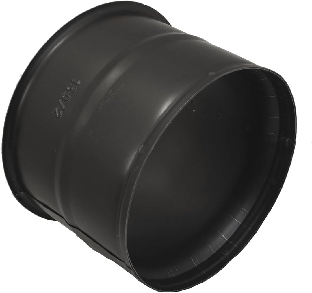 Raik Rauchrohr Doppelwandfutter Ofenrohr 150 mm Schwarz aus Stahl temperaturbeständig bis 600 °C für
