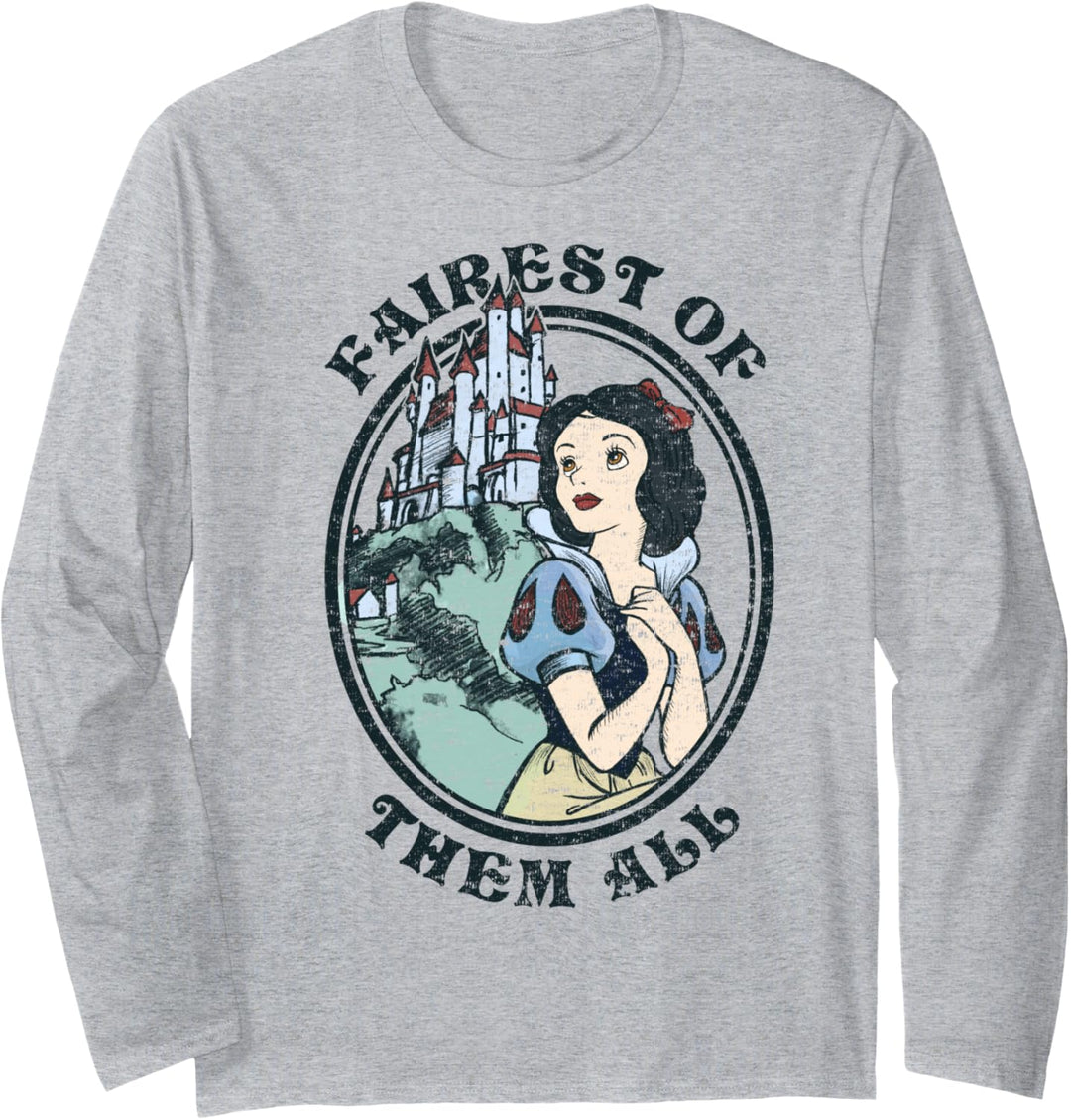 Disney Snow White Fairest Of Them All Vintage Portrait Langarmshirt