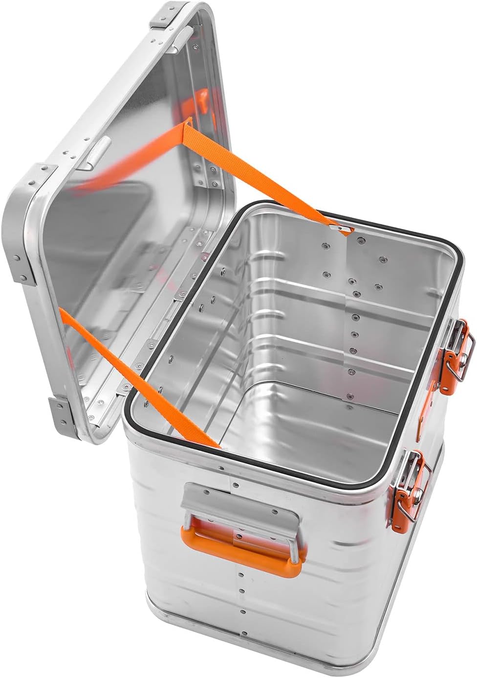 ALUBOX Alukiste abschliessbar E31 - Premium Aluminium Lagerbox 31 Liter - Deckel mit Aluminium Druck