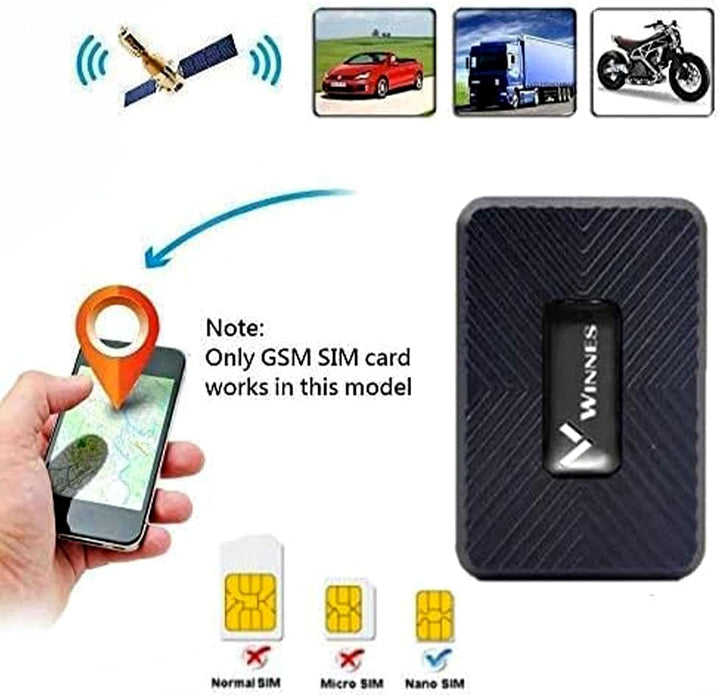 Winnes 4G Mini GPS Tracker 1500 mAh - Auto GPS/AGPS/LBS Echtzeit Ortung Anti-Verlust Magnet Mit Grat