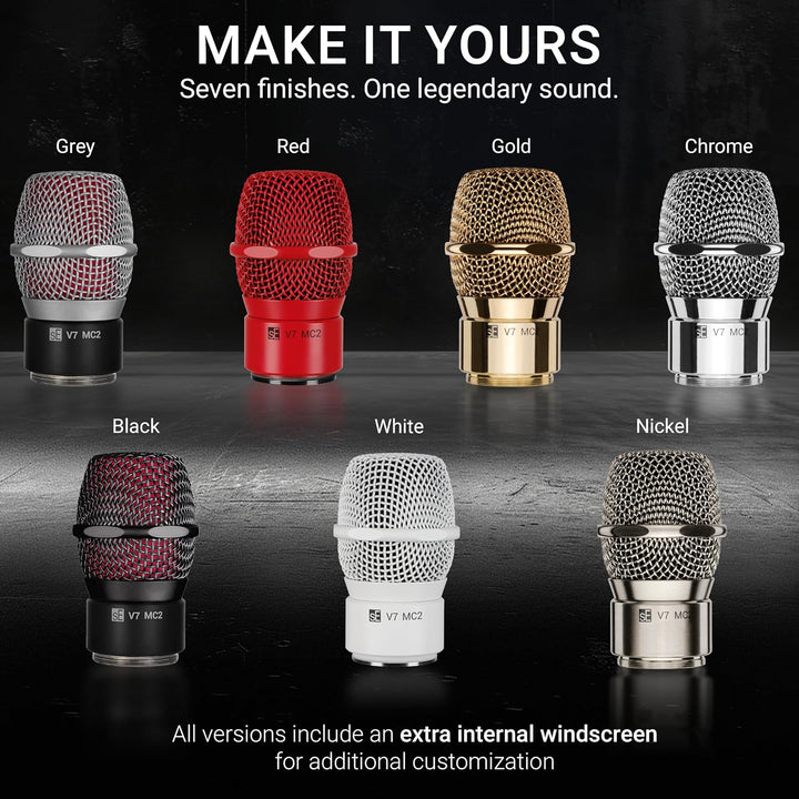 SE Electronics - V7 Mikrofonkapsel für Sennheiser Wireless - Schwarz Sennheiser Kabellos, Schwarz, S