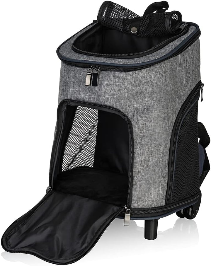 Knuffelwuff Hunderucksack Trolley faltbar 2 in 1 mit Rollen und Griff 33x30x50cm