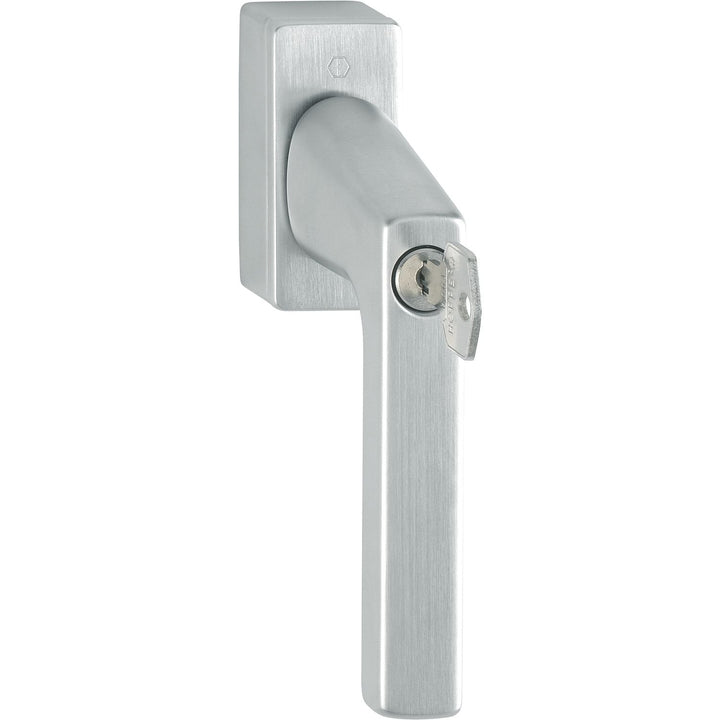 Hoppe 11729557 Fenstergriff Dallas-Secustic mit Sperrzylinder, VK 7 x 32-42 mm, verchromt matt,