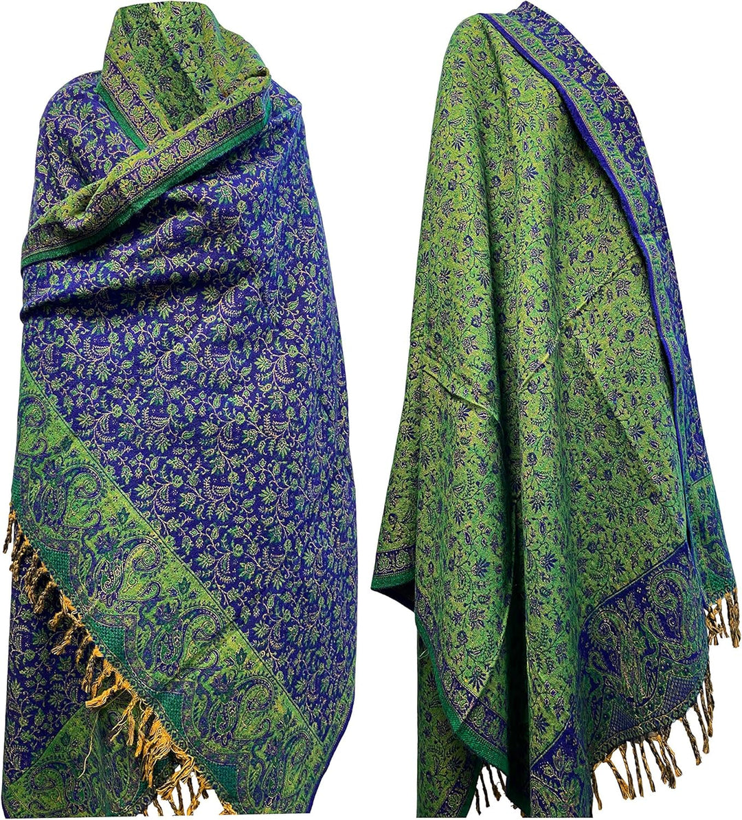 Luxuriöser Schal aus Yakwolle, handgefertigt, mit Blumenmuster, bequem, weich, Unisex, Reisewickel,