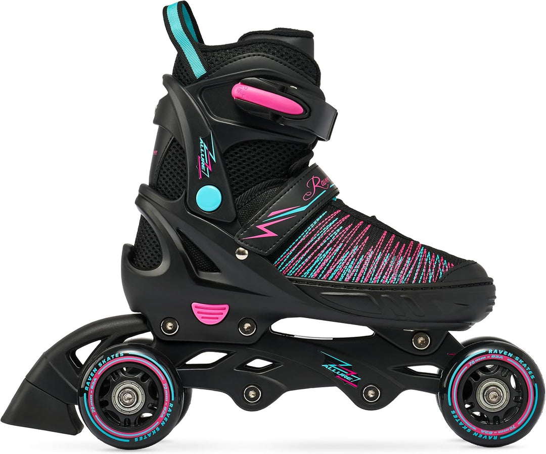 RAVEN 4in1 Inline Skates Triskates Rollschuhe Schlittschuhe Inliner für Kinder Erwachsene Mädchen Da