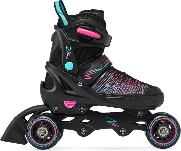RAVEN 4in1 Inline Skates Triskates Rollschuhe Schlittschuhe Inliner für Kinder Erwachsene Mädchen Da