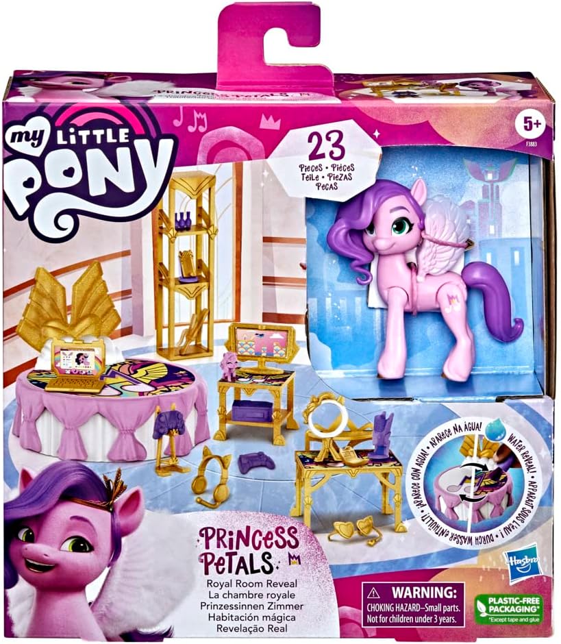 My Little Pony – Eine Neue Generation Prinzessinnen Zimmer Prinzessin Pipp Petals, 7,5 cm grosses Po
