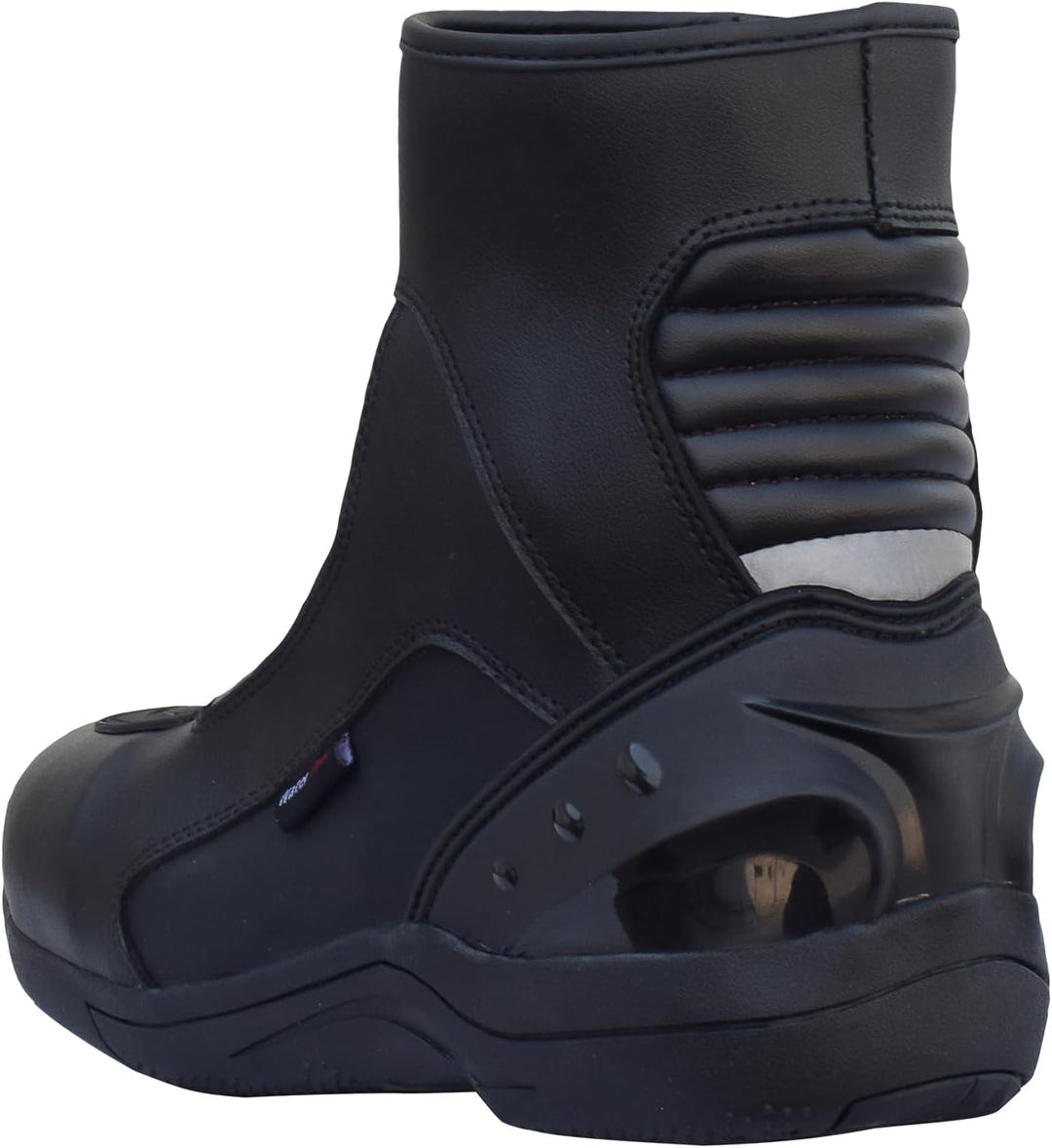 PROANTI Motorradstiefel Leder Motorrad Stiefel kurze Racing Motorradschuhe 43 EU Schwarz, 43 EU Schw