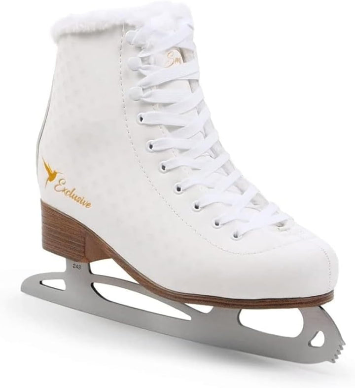 MADIVO SMJ Exclusive Damen Schlittschuhe Eiskunstlauf Eislaufschuhe Klassische Eislauf Schwarz | Grö