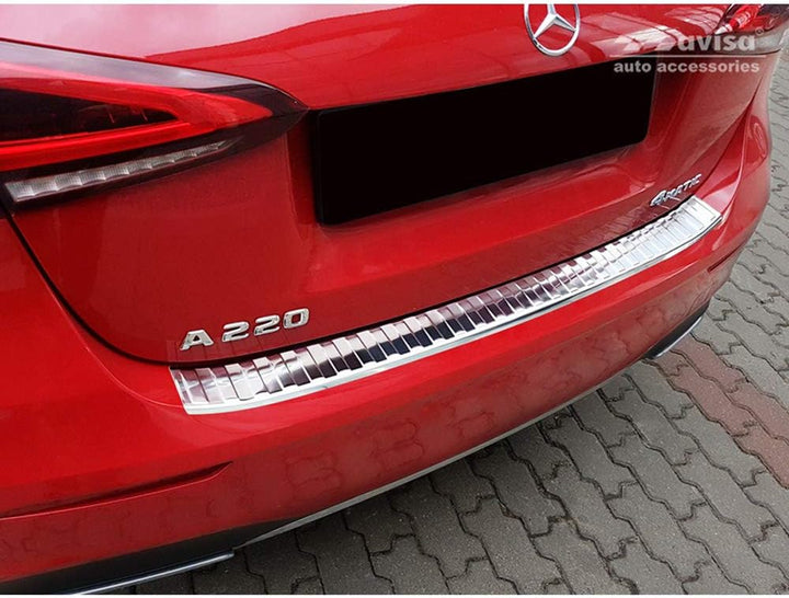 Edelstahl Heckstossstangenschutz kompatibel mit Mercedes A-Klasse W177 HB 2018- inkl. AMG & EQ 'Ribs