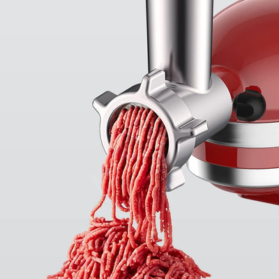 Fleischwolf Aufsatz für Kitchenaid Standmixer Inklusive 3 Wurstfüllhörner 2 Schleifklingen 4 Mahlsch
