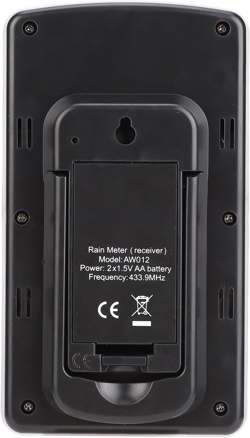 Qcwwy Drahtloser Regenmesser, Digitaler Drahtloser Regenmesser mit RCC-Regenwetterstation, Temperatu
