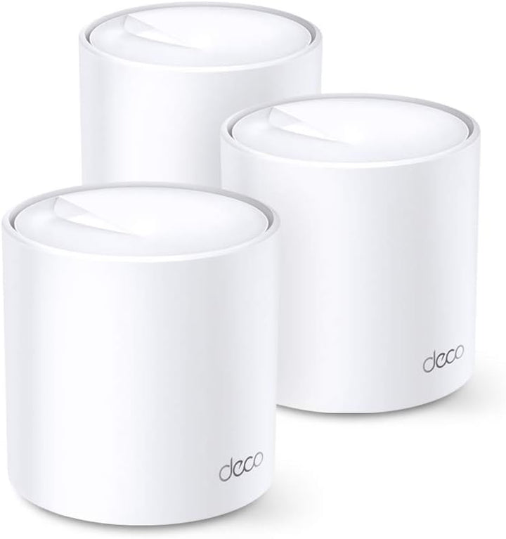 TP-Link Deco X60 Mesh WLAN Set (3 Pack), Wi-Fi 6 AX5400 Dual Band Router & Repeater, 2x Gigabit Port