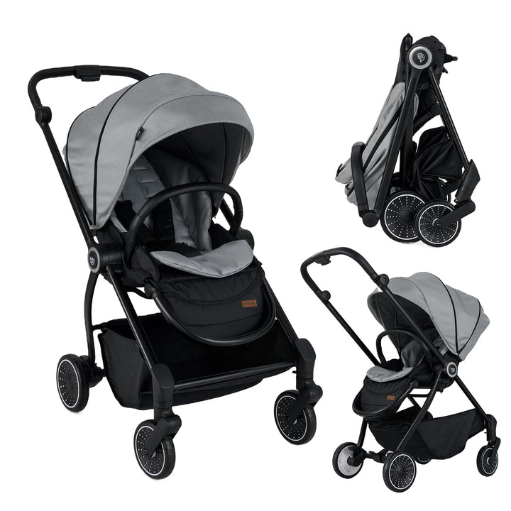 DREAMADE Kinderwagen mit umkehrbarem Sitz, Zusammenklappbarer Reisebuggy mit verstellbarer Rückenleh
