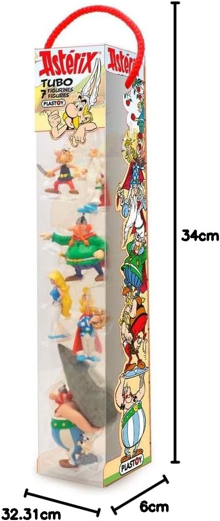 Plastoy SAS 70385 - Asterix Dorfbewohner - Tube (7 Figuren), Mulitcolor Einzigartig Single, Einzigar