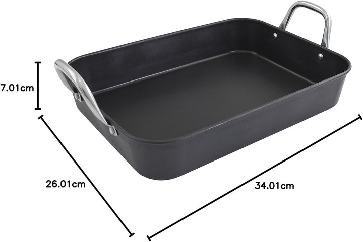 Kopf Auflaufform Pura (Bräter aus Carbonstahl, Griffe aus Edelstahl, geeignet für Induktion, 5 Liter