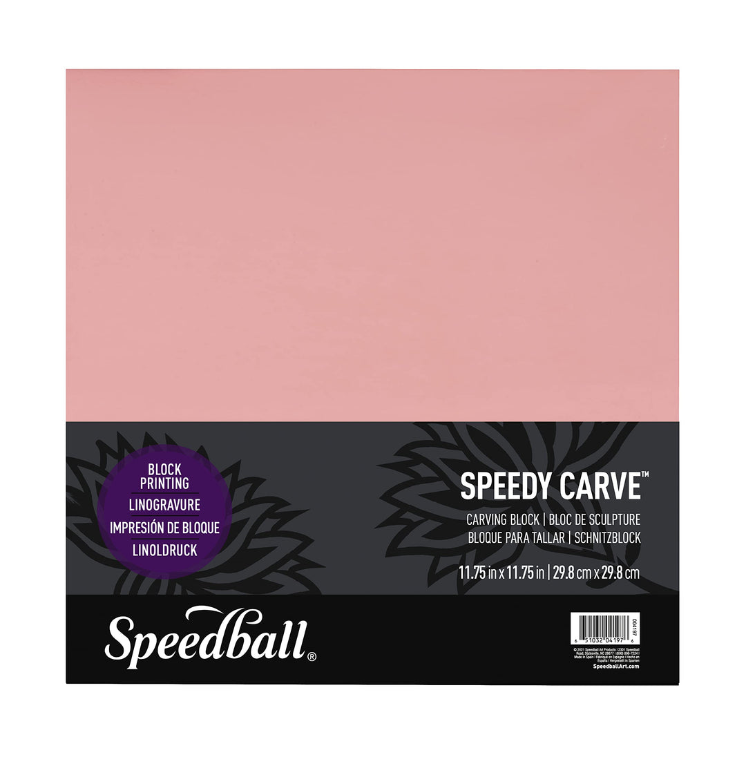 Speedball Druckstock zum Schnitzen, Rose, 11 3/4-Inch-by-11 3/4-Inch, 11 3/4-Inch-by-11 3/4-Inch