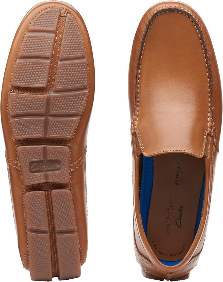 Clarks Herren Markman Plain Moccasin 42 EU Tan Leather, 42 EU Tan Leather