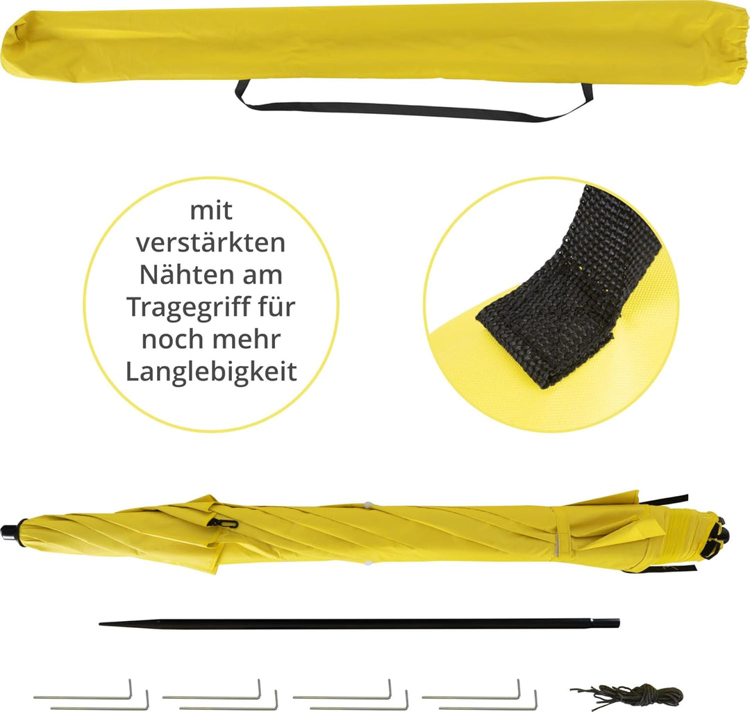 Stagecaptain UM-210 Shady Sonnenschirm-Strandmuschel - Erdspiess zur Montage als Sonnenschirm - Wass