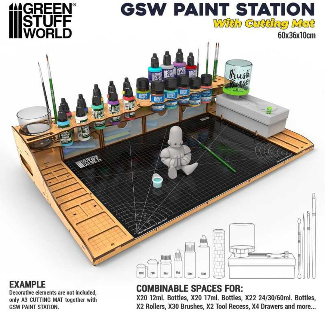 Paint Station with Cutting Mat/Stanica NA maľovanie s reznou podložkou