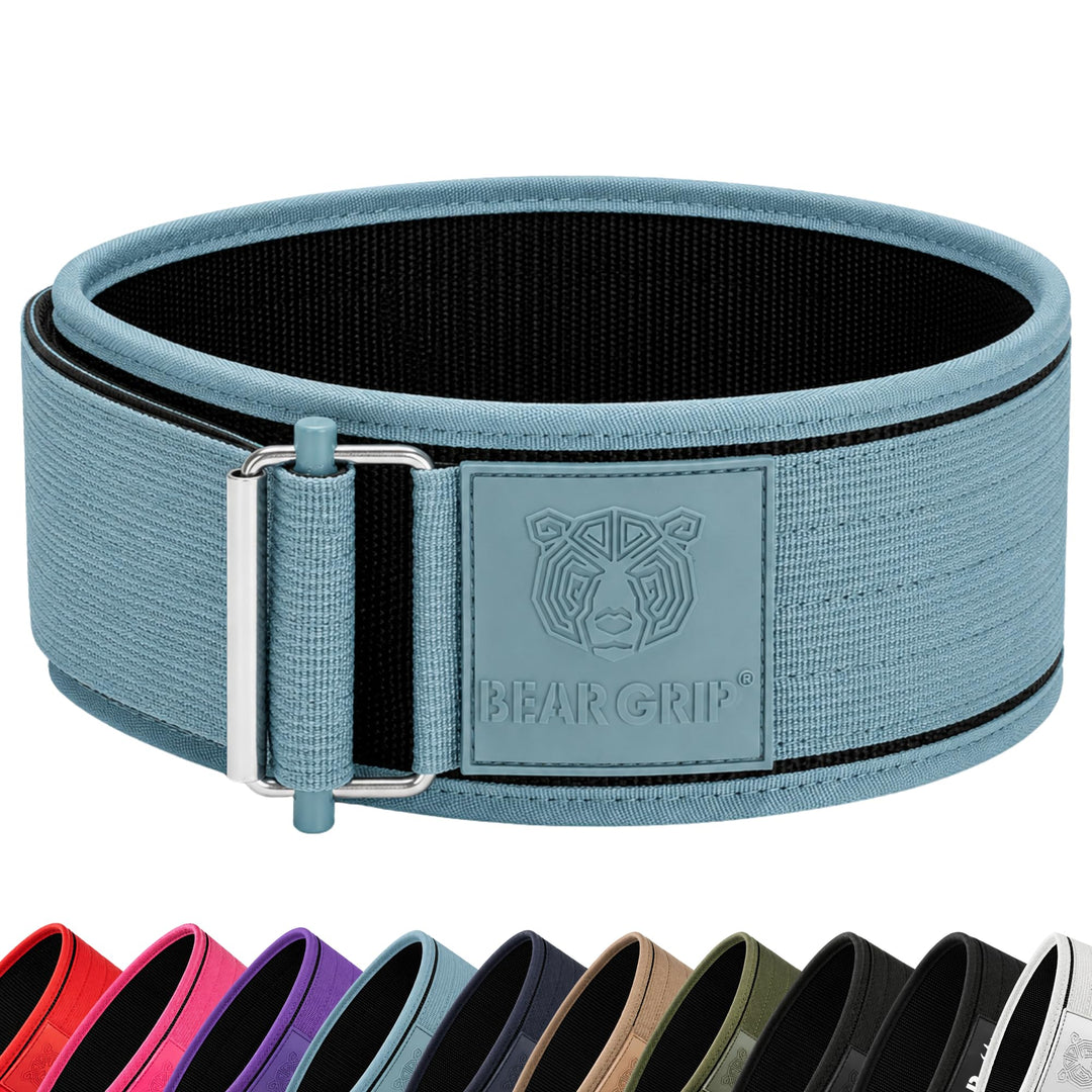 BEAR GRIP - Selbstverriegelnder Gewichthebergürtel, Premium Gewichthebergürtel für Crossfit, Powerli