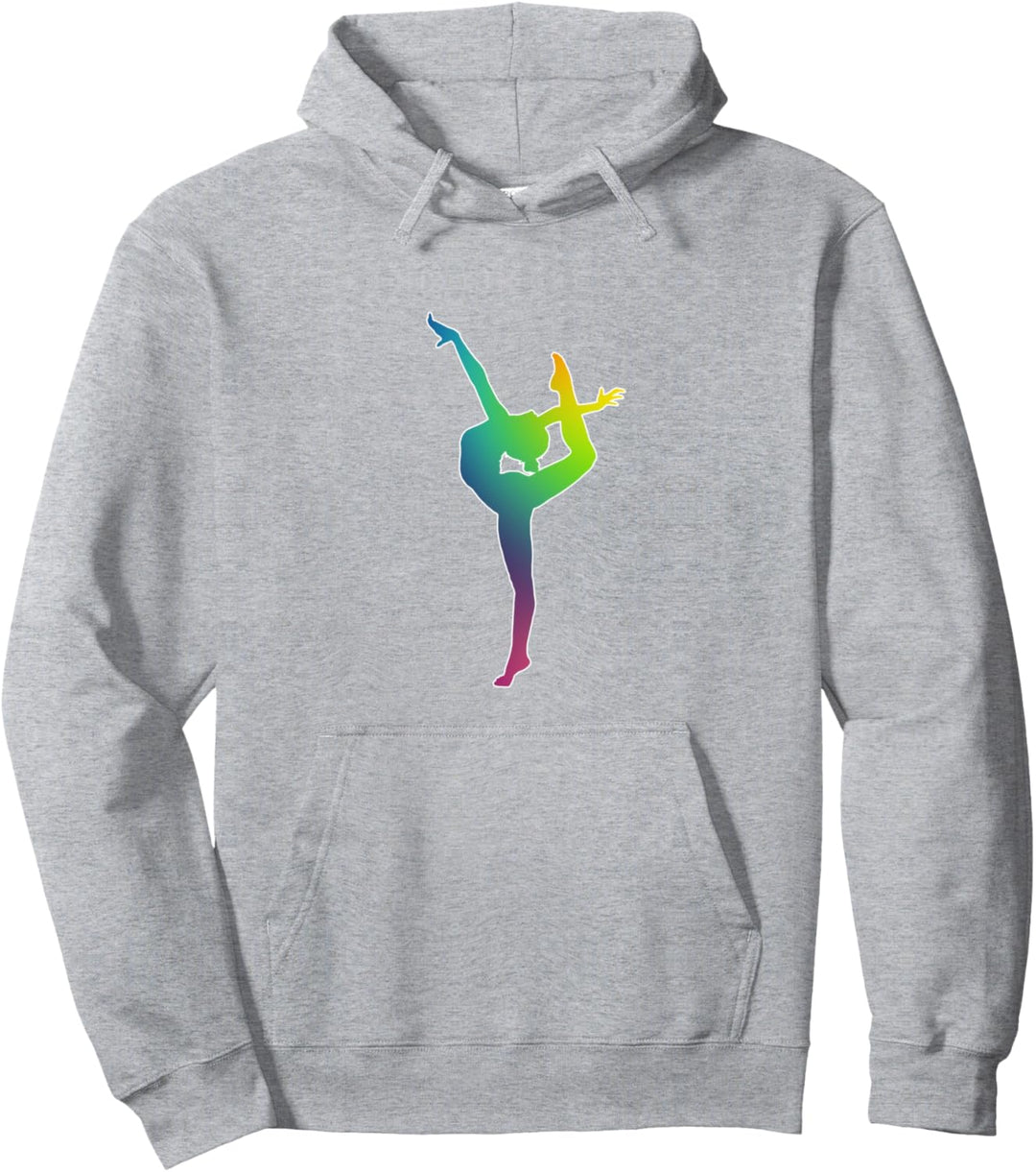 Turnen Farbenfrohe Turnerin Akrobatik Turner Pullover Hoodie