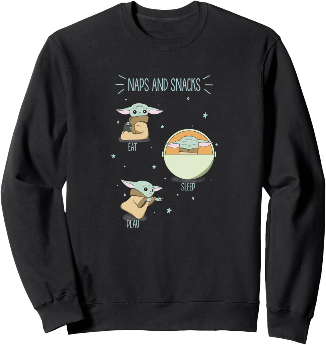 Star Wars The Mandalorian The Child Naps And Snacks Doodles Sweatshirt