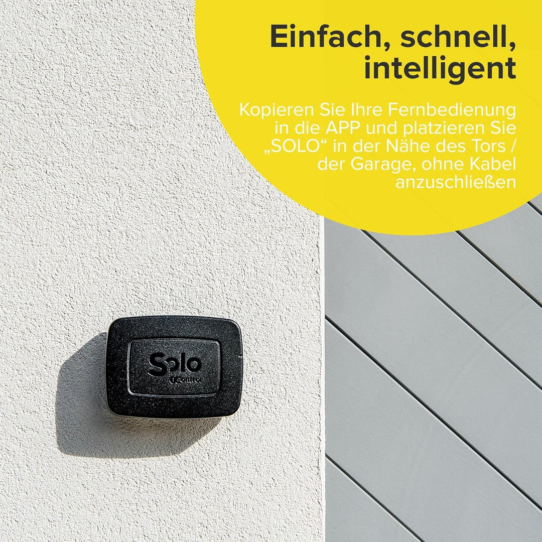 1Control Solo EVO, Drahtloser Bluetooth Toröffner, Garagentoröffner für Mobiltelefon zum Öffnen von