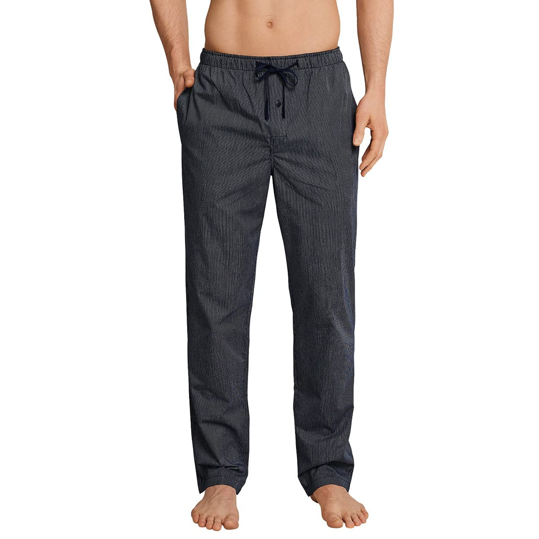 Schiesser Herren Lange Schlafhose Web - Mix + Relax Pyjamaunterteil (1er Pack) 50 Dunkelblau_163842,
