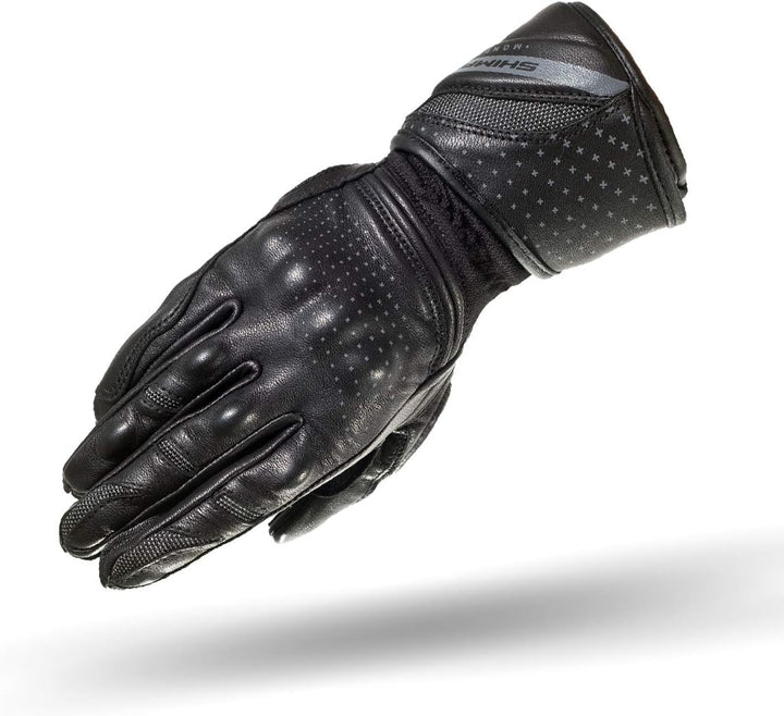Shima MONDE Frauen Damen Motorradhandschuhe Leder Touring Urban LadyFit ( XS-L, Schwarz), XS XS Schw