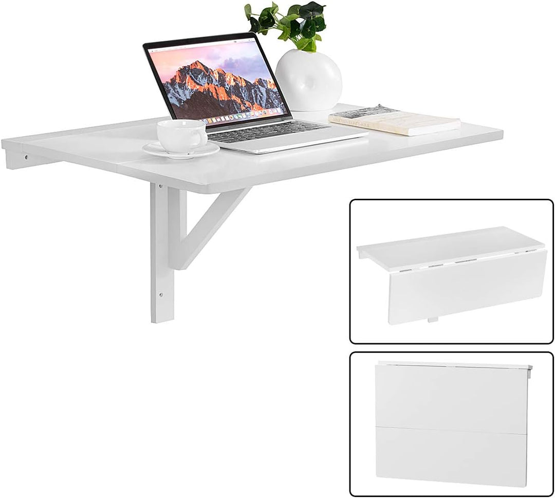 GIANTEX Wandklapptisch klein, Wandtisch Hängetisch Klappbar 80x60cm, Holz Klapptisch Esstisch Schrei
