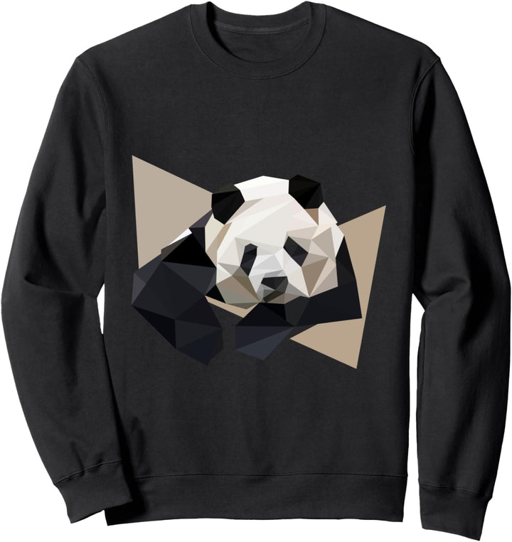 Panda Polgyon Zeichnung Pandabär Bär Panda-Fan Sweatshirt