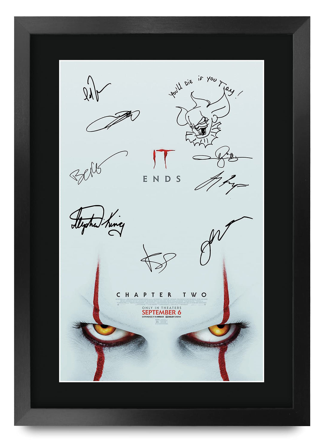 HWC Trading A3 FR IT Kapitel Zwei Bill Skarsgård und Cast Geschenke Printed Poster Autogramm Bild fü
