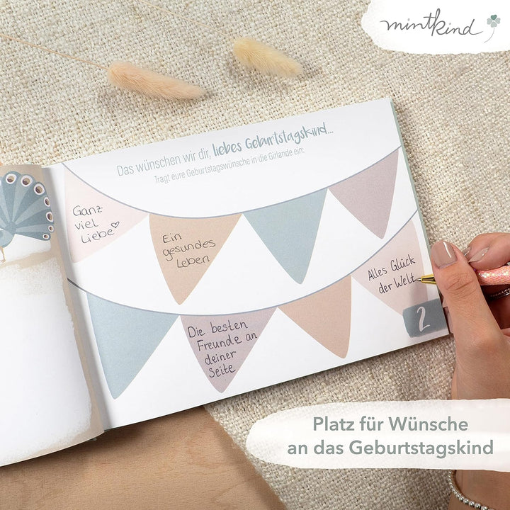 Mintkind® „Alle meine Kindergeburtstage“ Erinnerungsalbum vom 1. bis zum 12. Geburtstag | Fotoalbum