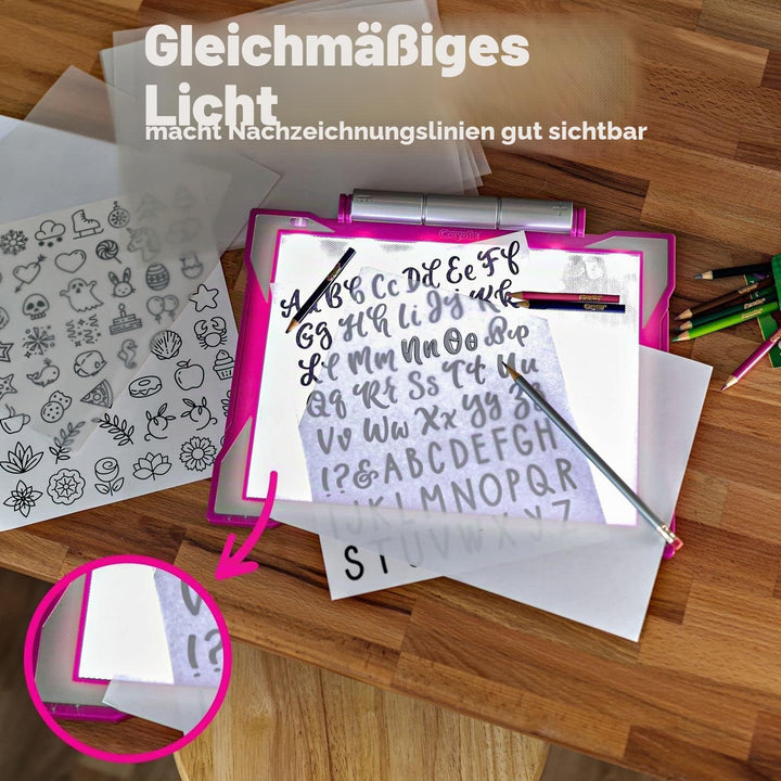 Crayola – Leuchttafel, Geschenk und Spielzeug für Kinder, Alter 6, 7, 8, 9 Rot, Rot