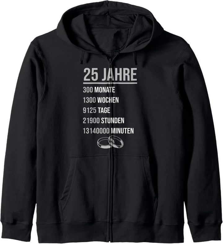 Hochzeitstag Jubiläum Silberhochzeit Deko Ehepaar Kapuzenjacke