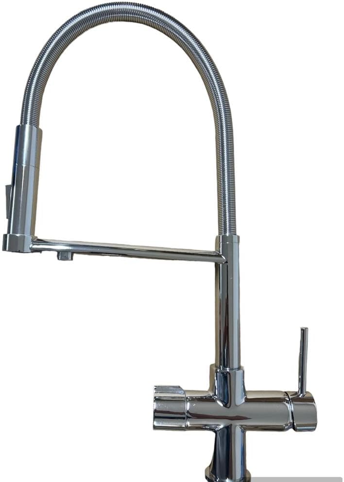 Drei-Wege-Wasserhahn 3 in 1 Armatur Küche Wasserhahn Wasserfilter AL2002 (Chrom Glänzend), Chrom Glä
