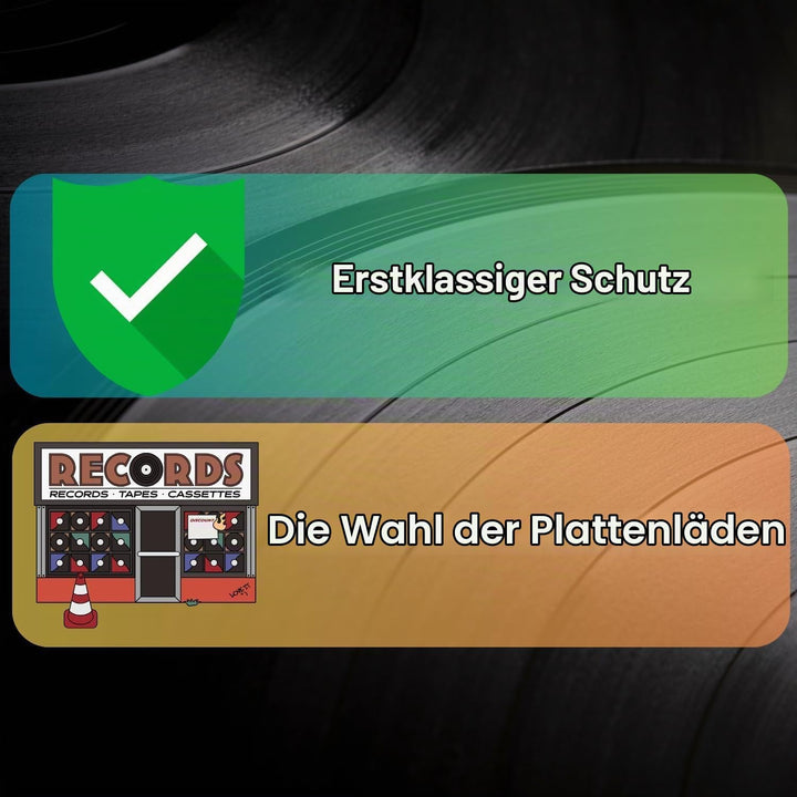 POJSIO 12 Zoll LP Schallplatten Hüllen Aussenhüllen,100 x Extra Dick Density Schutzhüllen Polyethyle