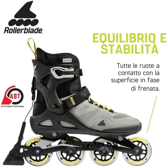 Rollerblade 295 Silver/Neon Yellow, 295 Silver/Neon Yellow