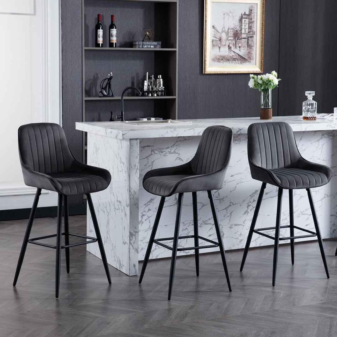 WOLTU 2er Set Barhocker, Barstuhl, Küchenhocker, Tresenhocker, Bistrohocker, Design Hocker, mit Rück
