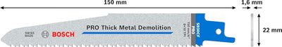 Bosch Professional 25 Stück Säbelsägeblatt S 930 CF Endurance for Heavy Metal (für Metall, 150 x 22