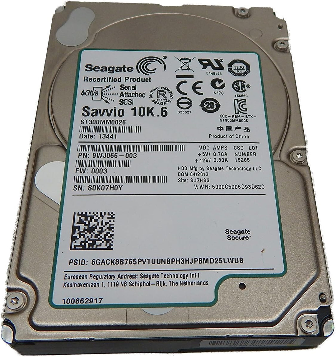 Seagate 300 GB Savvio SAS 6Gb/s 64MB Cache 2,5 Zoll Internal Bare Drive (ST300MM0026), 300 GB