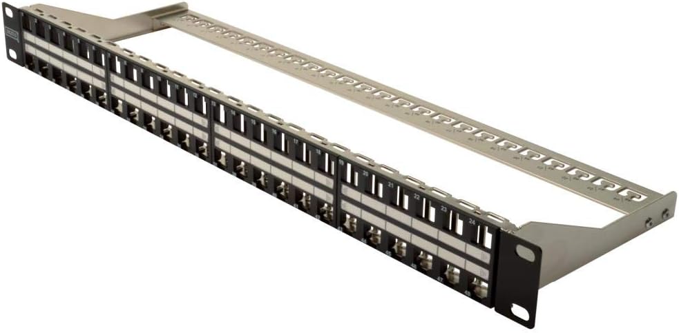 DIGITUS Patchpanel - Modular - Für Keystone-Module - 19-Zoll - 48-Port - Geschirmt - Rack-Montage 1H