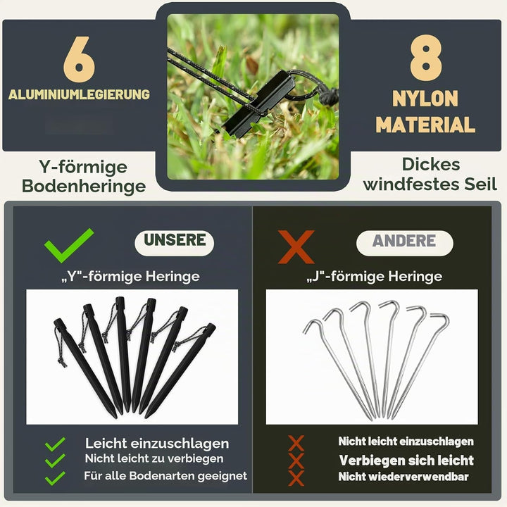 Tarp 3x4M Wasserdicht, Ultraleicht Camping Zeltplane, mit 15 Öse+6 Aluminiumstifte+8 Nylonseile, Ant