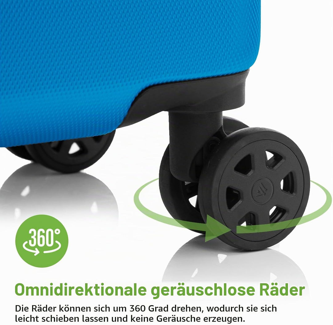 Suitcase Set, TSA-Schloss YKK-Reissverschluss Reisekoffer, Hartschalenkoffer, Gepäck Trolley, 4 Roll