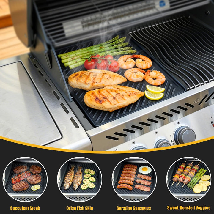 45x35cm Gusseisen Grillplatte für Rösle Videro G4-S, Rösle Allflame Prime 4, Grillpfanne Ersatzteil
