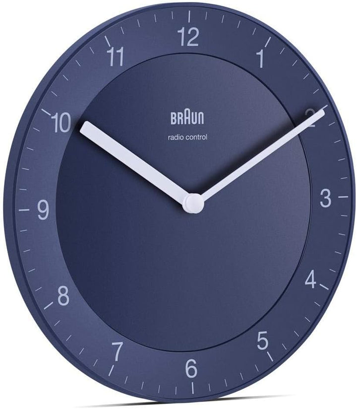 Braun Funkwanduhr Wanduhr, Kunststoff, Blau, normal normal Blau, normal Blau