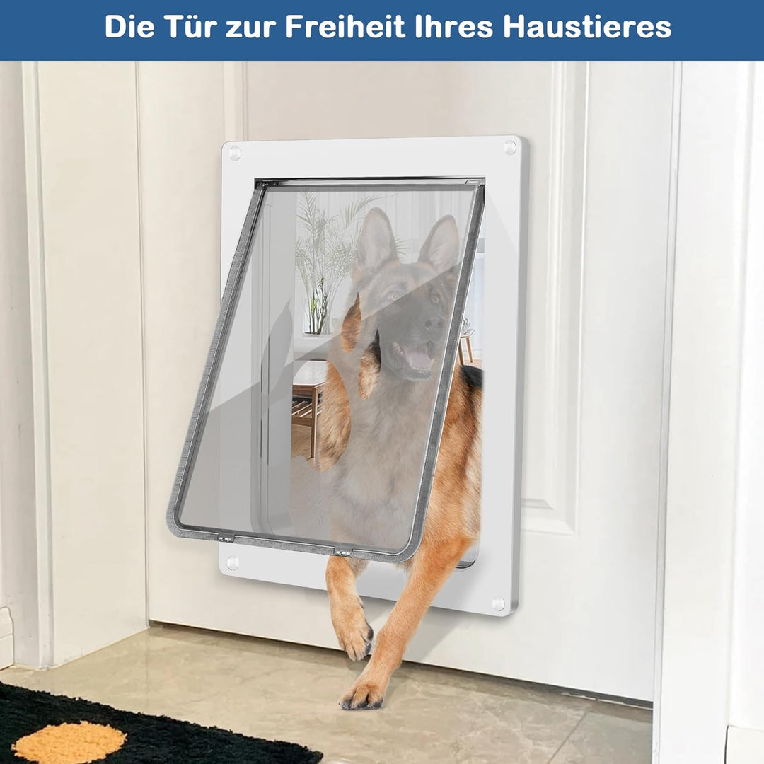 CEESC Hundeklappe für grosse Hunde, Wetterfeste Pet Door für Katzen und Hunde bis zu 45 kg, Haltbare