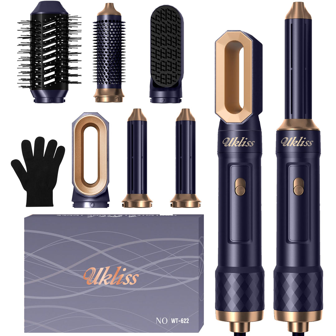 Hair Styler 6 in 1, UKLISS Haartrockner & Haarstyler Set mit Automatisch Wrap Lockenbürste, Thermal