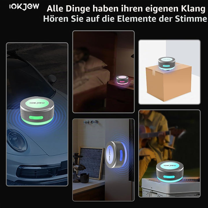Knochenleitungs-Lautsprecher, Bluetooth, vibrierende Lautsprecher mit bunten LED-Lichtern, tragbare